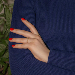 Bague Solitaire en or rose et diamants - Castafiore