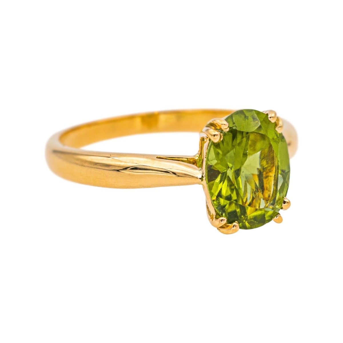 Bague Solitaire en or rose et péridot - Castafiore