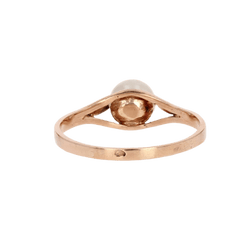 Bague Solitaire en or rose et perle - Castafiore