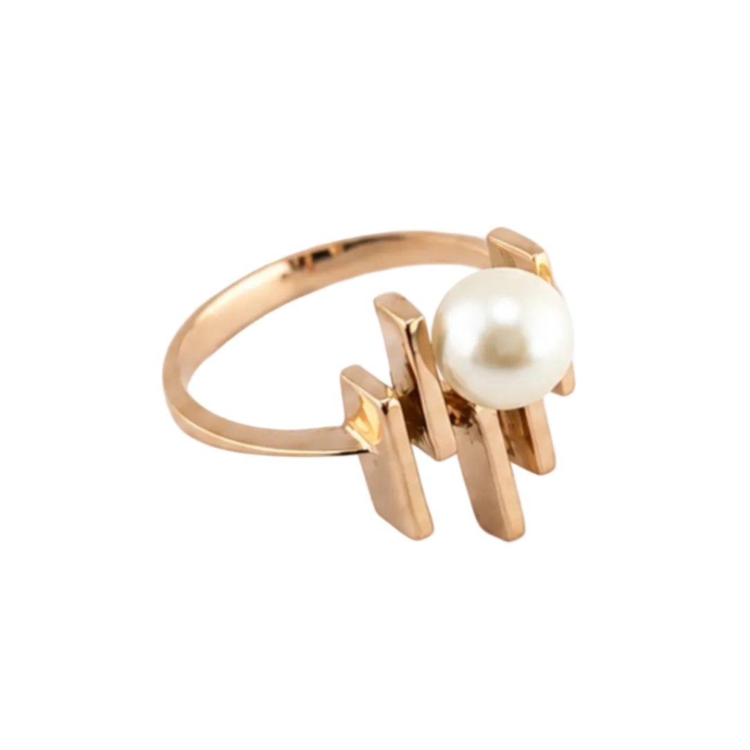 Bague Solitaire en or rose et perle - Castafiore