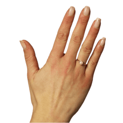 Bague Solitaire en or rose et perle - Castafiore