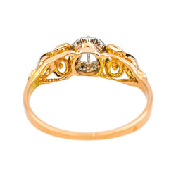 Bague Solitaire en or rose, platine et diamant - Castafiore