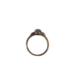 Bague Solitaire en or rose, platine et diamants - Castafiore