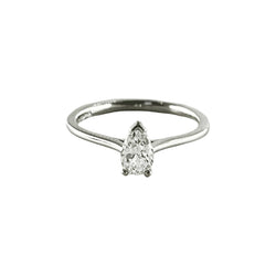 Bague solitaire en platine diamant - Castafiore