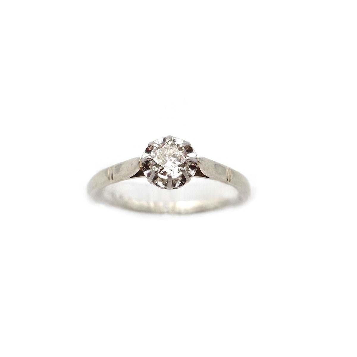 Bague Solitaire en platine et diamant - Castafiore