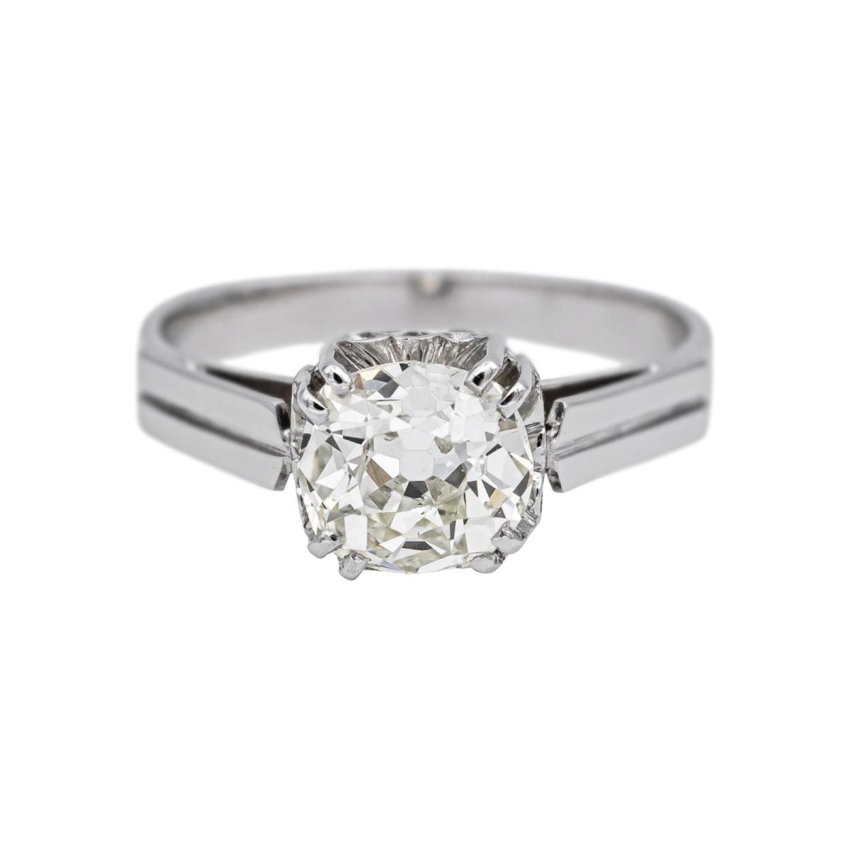Bague Solitaire en platine et diamant - Castafiore
