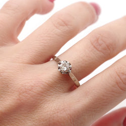 Bague Solitaire en platine et diamant - Castafiore