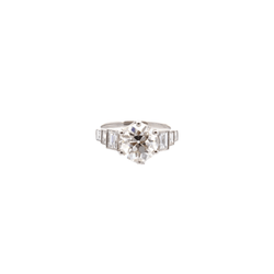 Bague Solitaire en platine et diamant - Castafiore