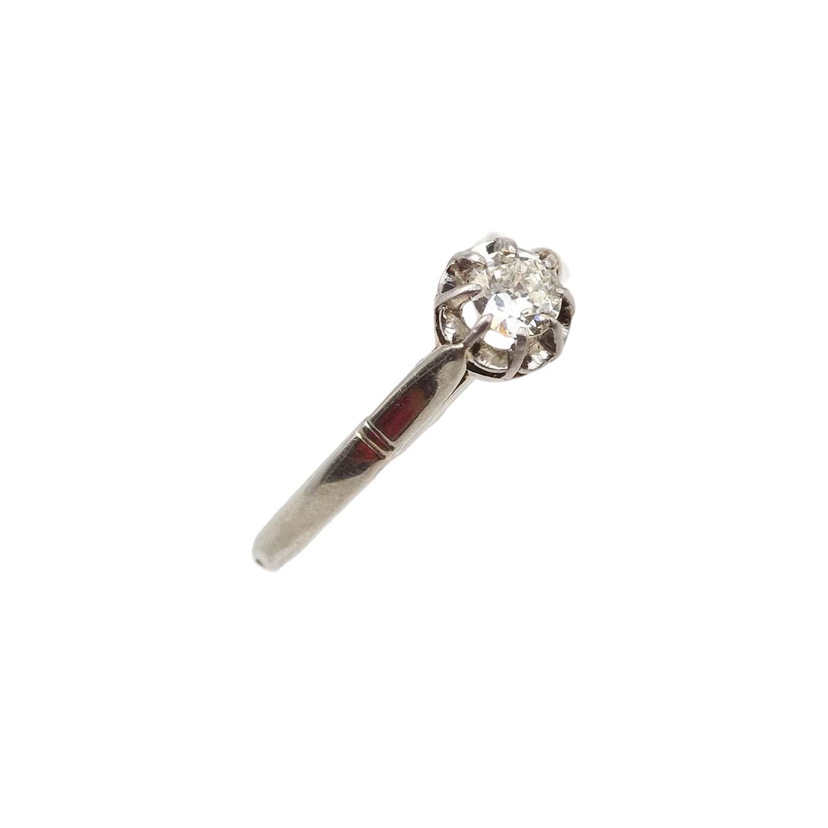 Bague Solitaire en platine et diamant - Castafiore