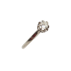 Bague Solitaire en platine et diamant - Castafiore