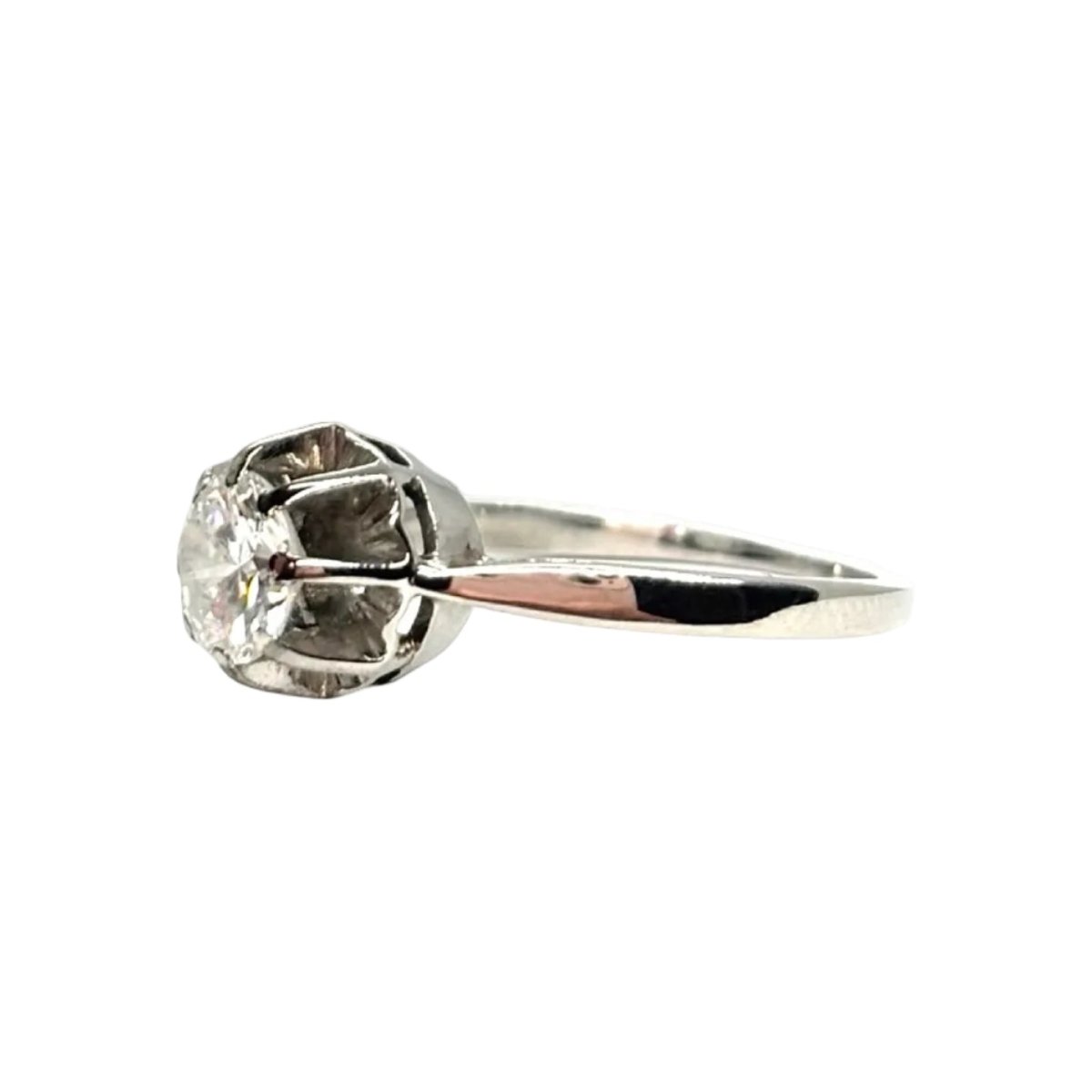 Bague Solitaire en platine et diamant - Castafiore