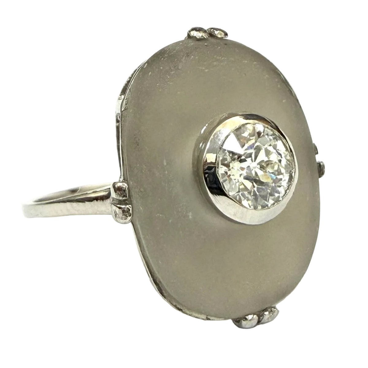 Bague Solitaire en platine et diamant - Castafiore