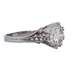 Bague Solitaire en platine et diamants - Castafiore