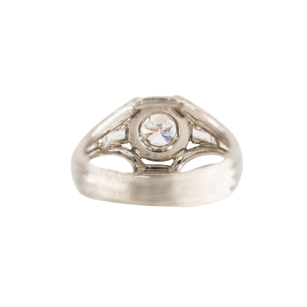 Bague Solitaire en platine et diamants - Castafiore