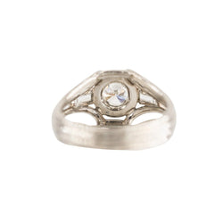 Bague Solitaire en platine et diamants - Castafiore