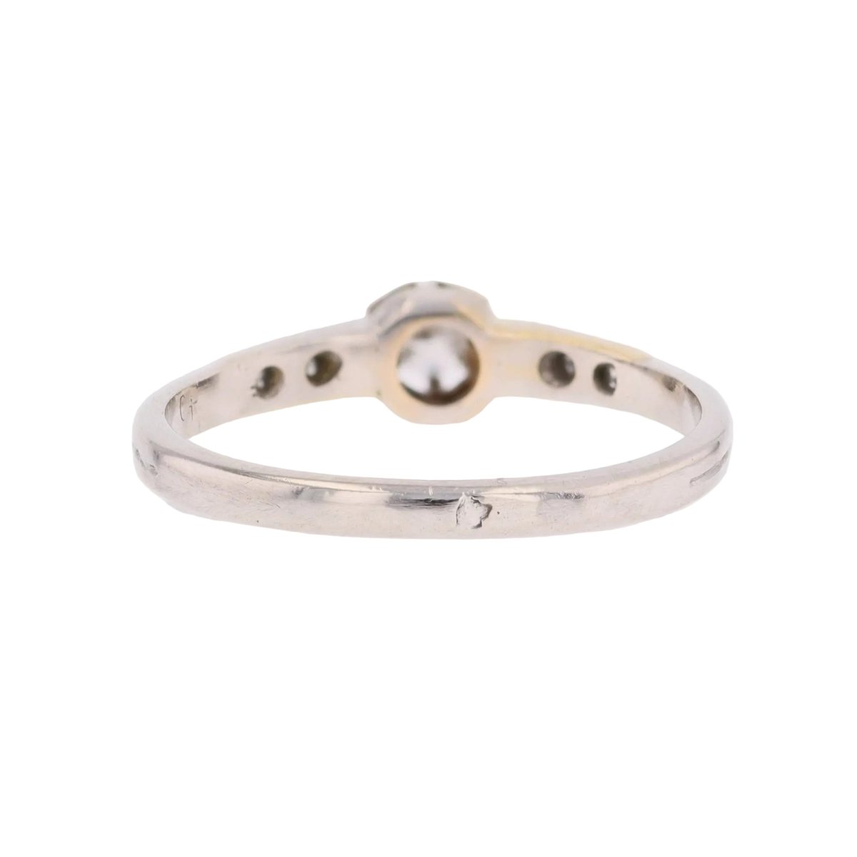 Bague Solitaire en platine et diamants - Castafiore