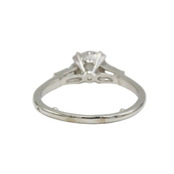 Bague Solitaire en platine et diamants - Castafiore