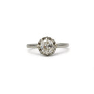 Bague Solitaire en platine et diamants - Castafiore