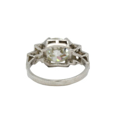Bague Solitaire en platine et diamants - Castafiore