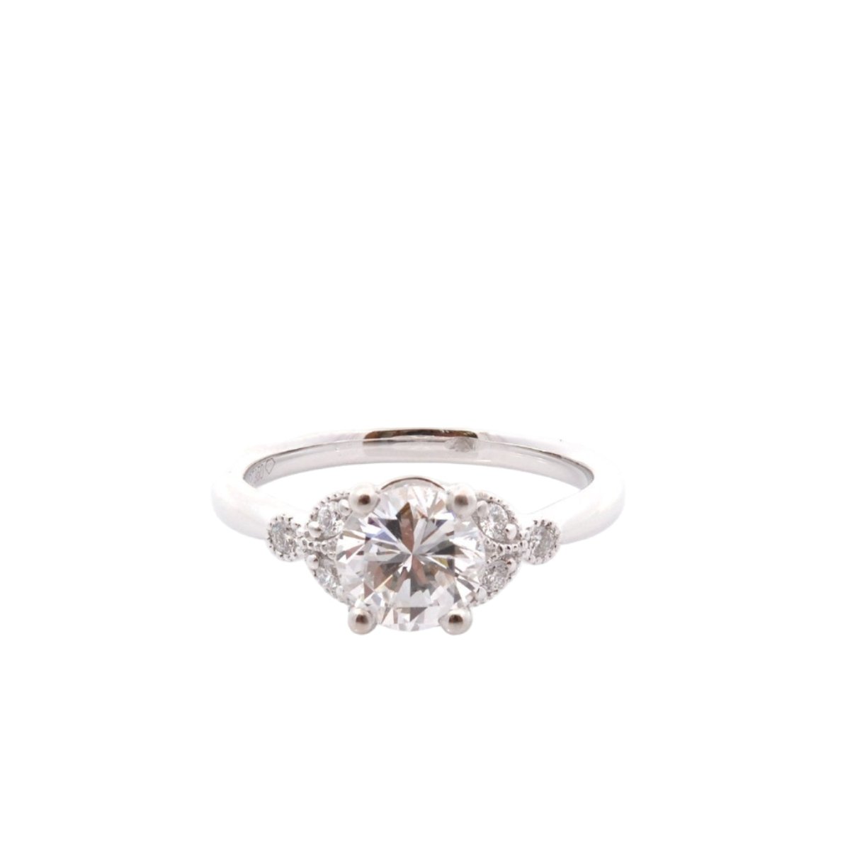 Bague Solitaire en platine et diamants - Castafiore