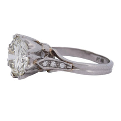 Bague Solitaire en platine et diamants - Castafiore