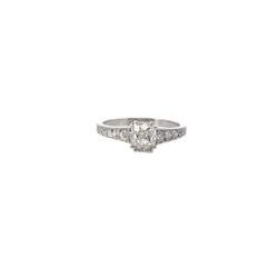Bague Solitaire en platine et diamants - Castafiore