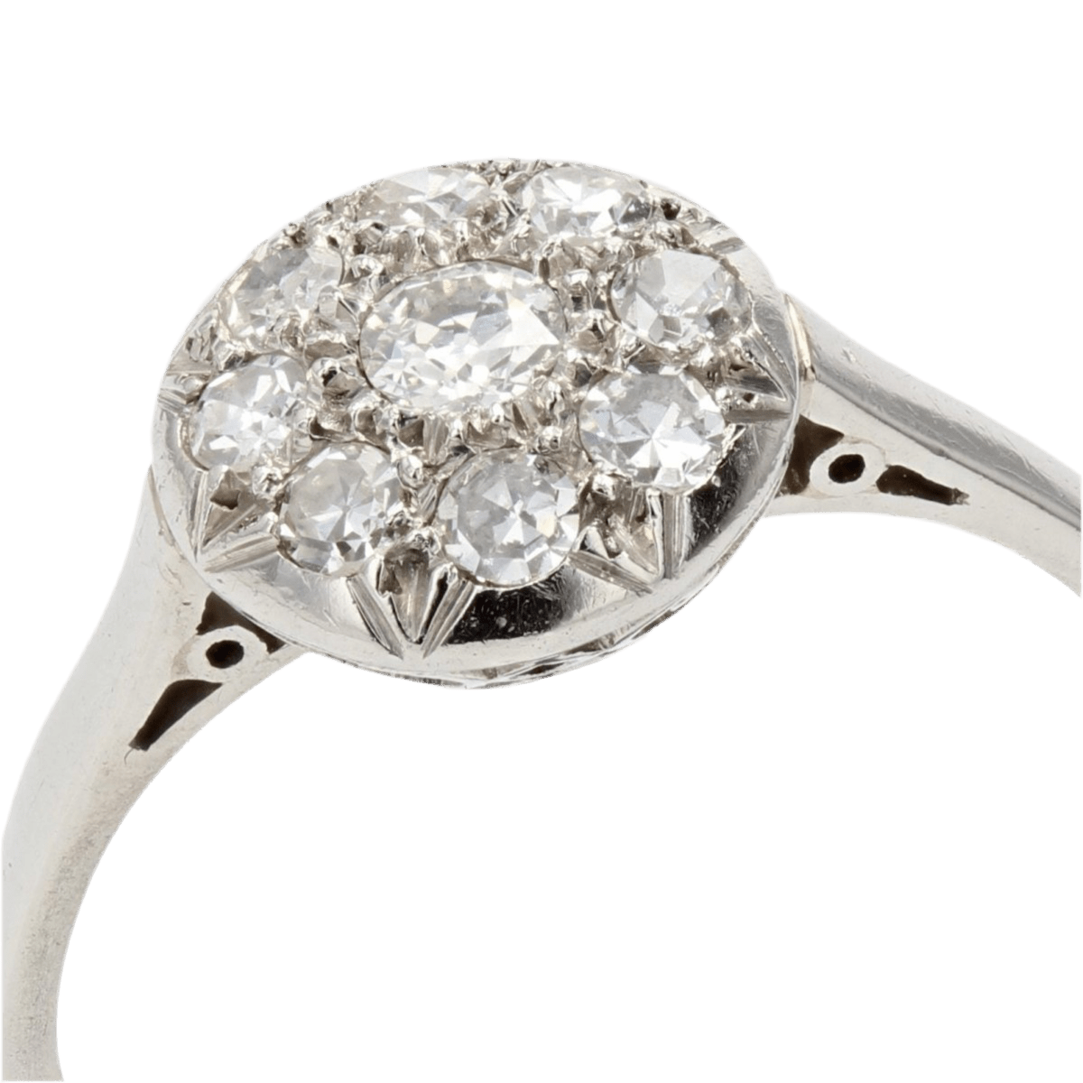 Bague Solitaire en platine et diamants - Castafiore