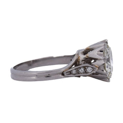 Bague Solitaire en platine et diamants - Castafiore