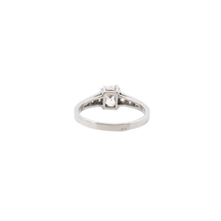 Bague Solitaire en platine et diamants - Castafiore