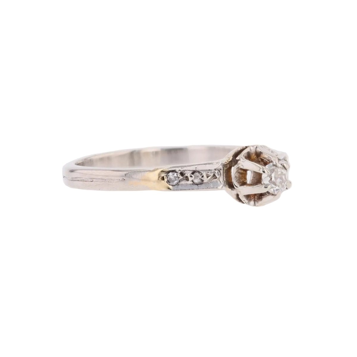 Bague Solitaire en platine et diamants - Castafiore