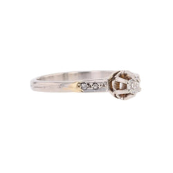 Bague Solitaire en platine et diamants - Castafiore