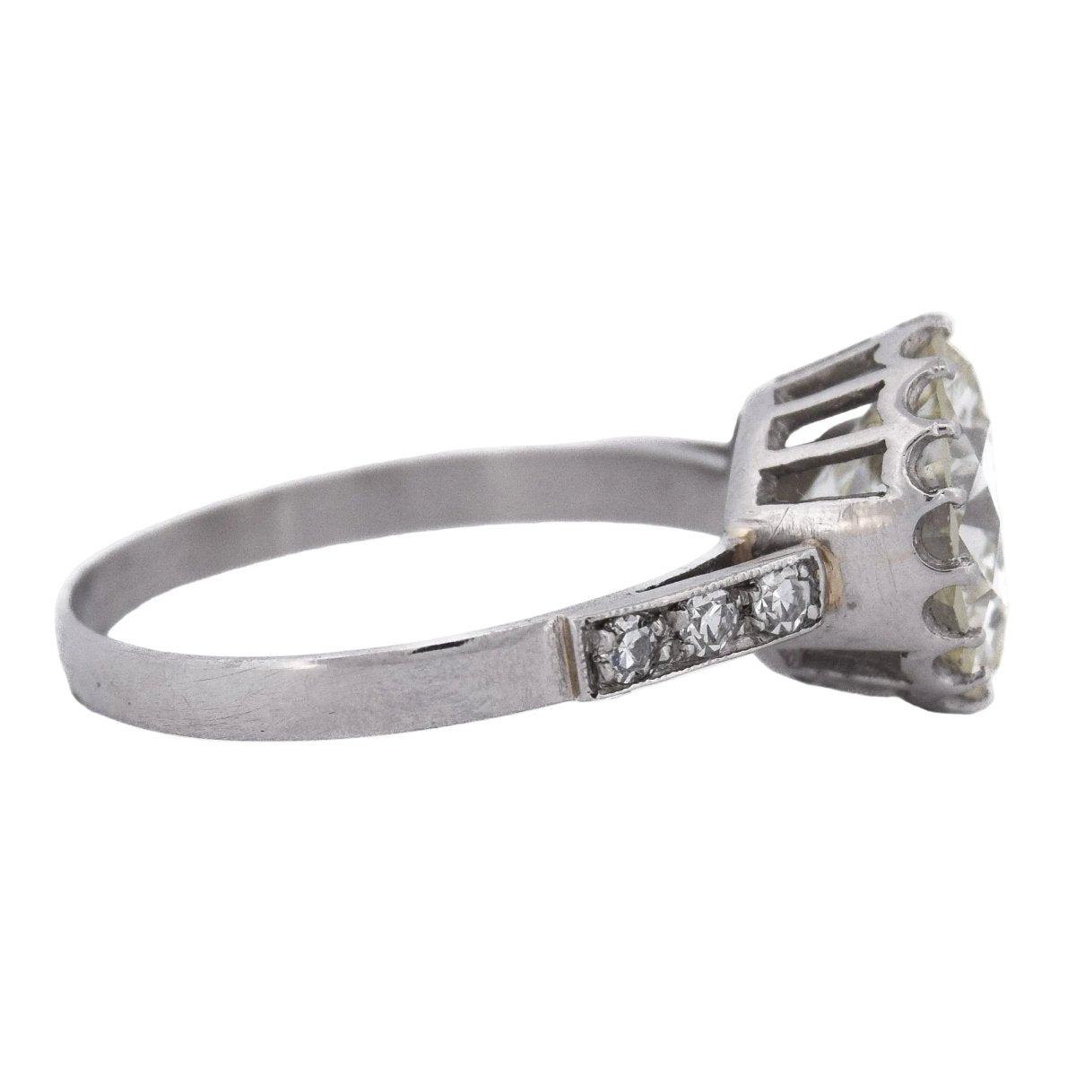 Bague Solitaire en platine et diamants - Castafiore