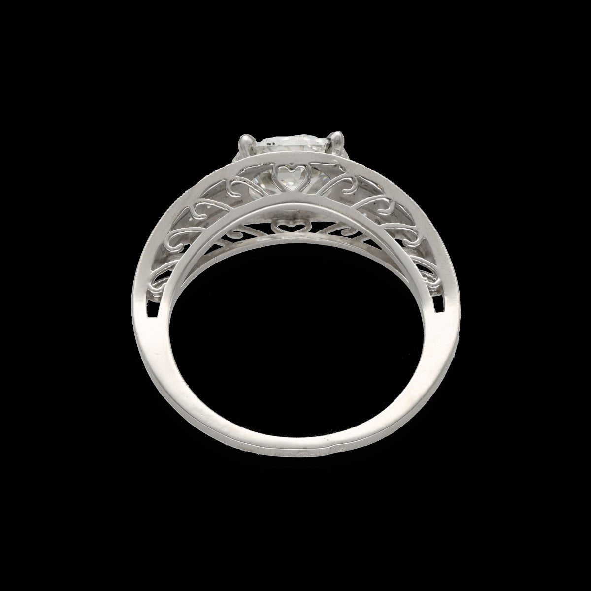 Bague Solitaire en platine et diamants - Castafiore