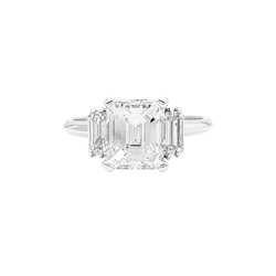 Bague Solitaire en platine et diamants - Castafiore