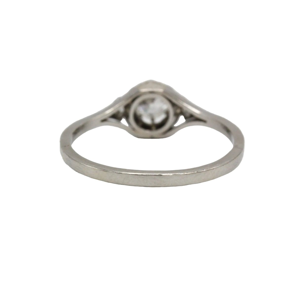 Bague Solitaire en platine et diamants - Castafiore