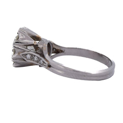 Bague Solitaire en platine et diamants - Castafiore