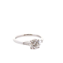 Bague Solitaire en platine et diamants - Castafiore