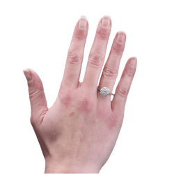 Bague Solitaire en platine et diamants - Castafiore