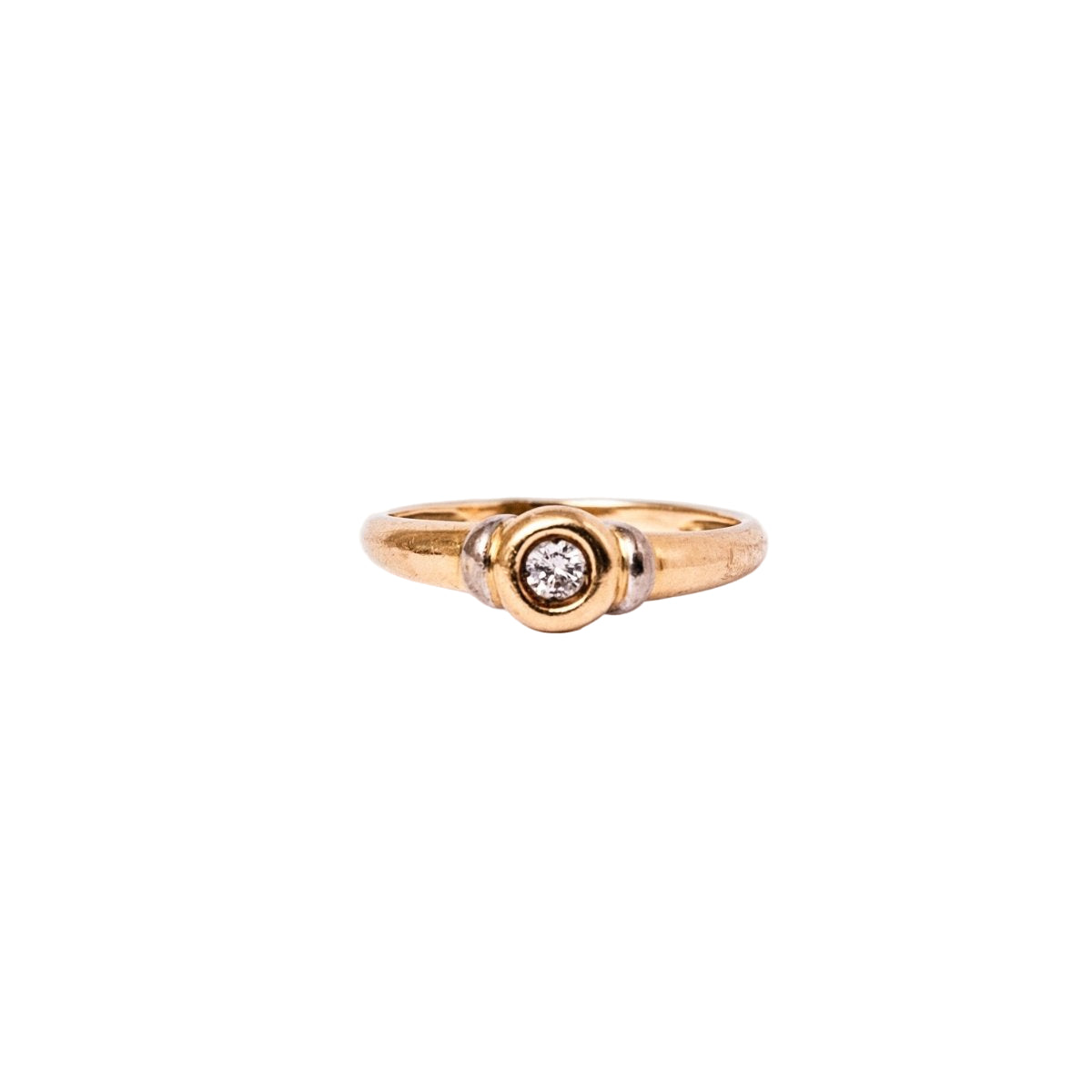 Bague Solitaire GAY FRERES en or jaune, or blanc et diamants - Castafiore