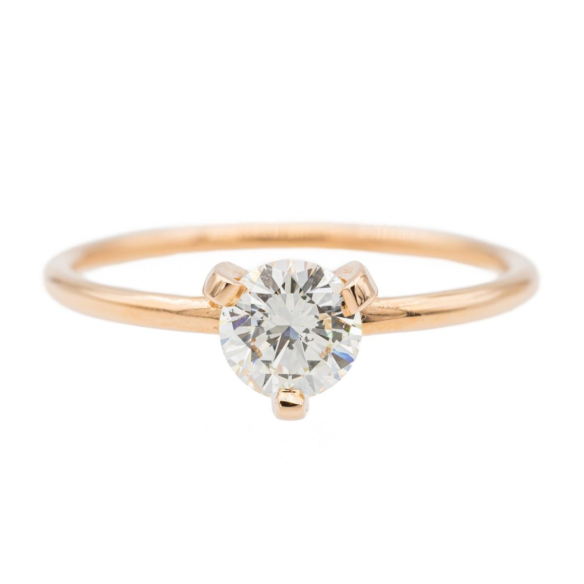 Bague Solitaire Ginette NY "Be Mine Maria" en or rose et diamant - Castafiore