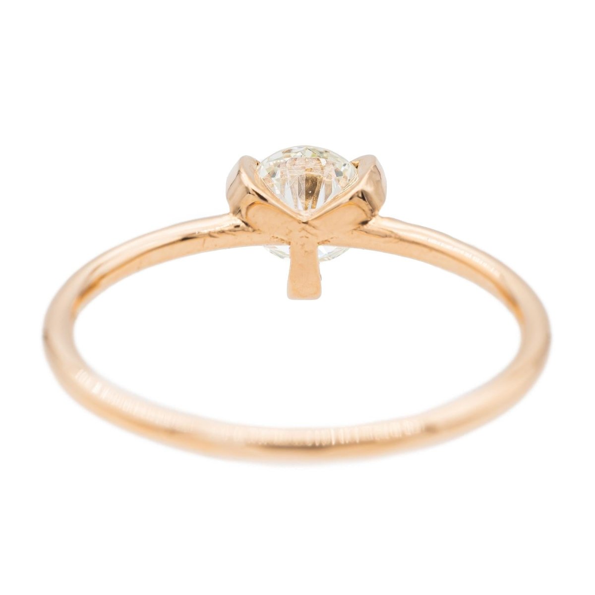 Bague Solitaire Ginette NY "Be Mine Maria" en or rose et diamant - Castafiore