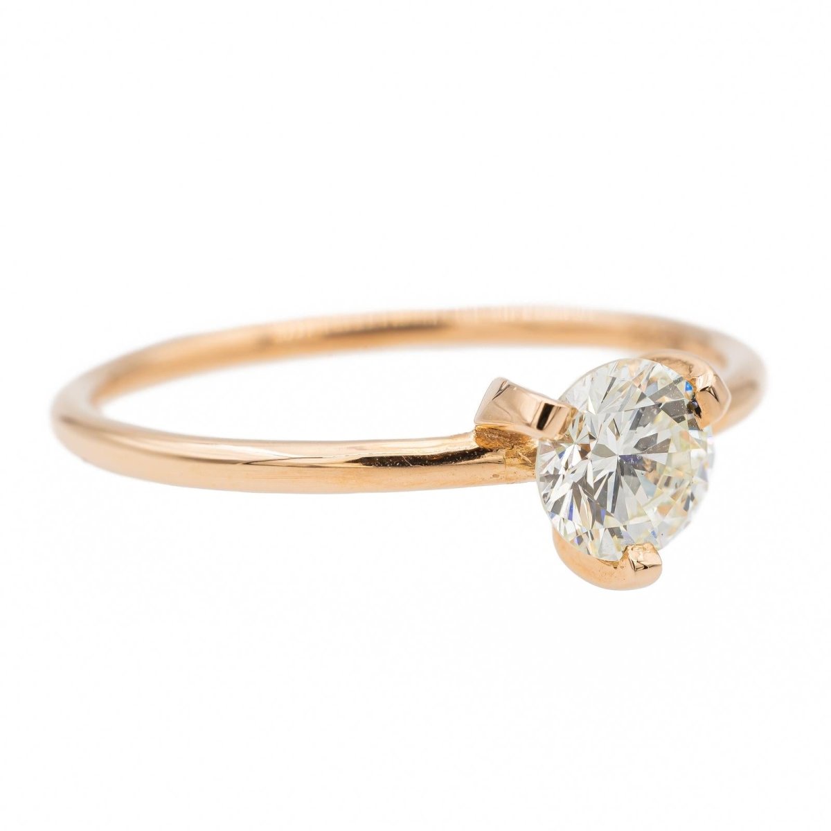 Bague Solitaire Ginette NY "Be Mine Maria" en or rose et diamant - Castafiore