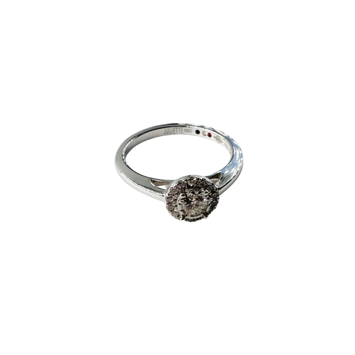 Bague Solitaire JULIETTE en or blanc et diamants - Castafiore