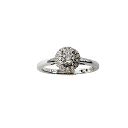 Bague Solitaire JULIETTE en or blanc et diamants - Castafiore