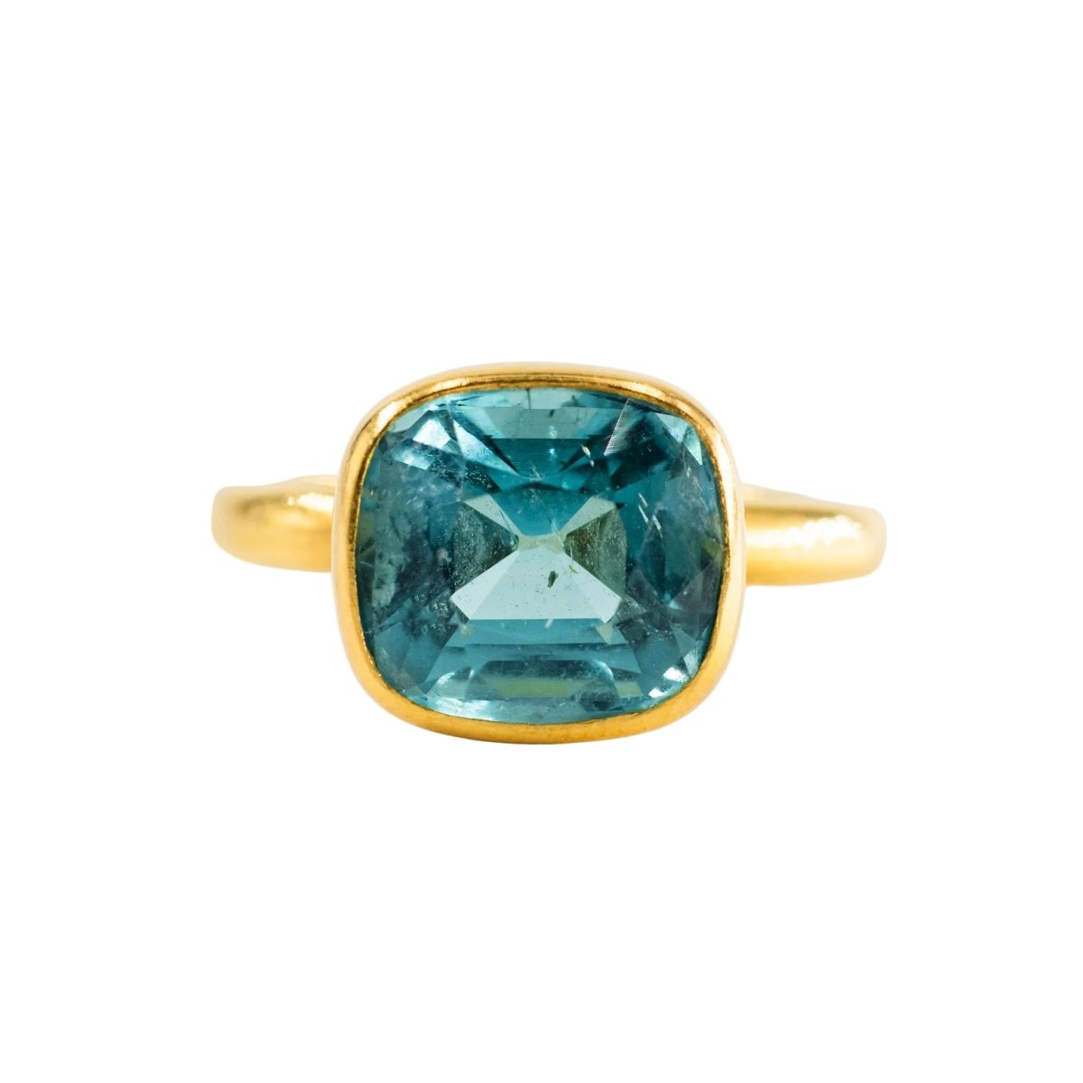 Bague Solitaire MARIE-HÉLÈNE DE TAILLAC en or jaune et tourmaline - Castafiore
