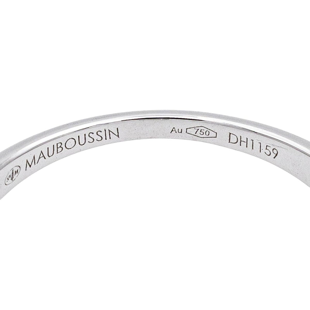 Bague Solitaire MAUBOUSSIN "Chance d'amour" en or blanc et diamants - Castafiore