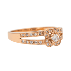 Bague Solitaire MAUBOUSSIN "Chance of Love N°1" en or rose et diamants - Castafiore