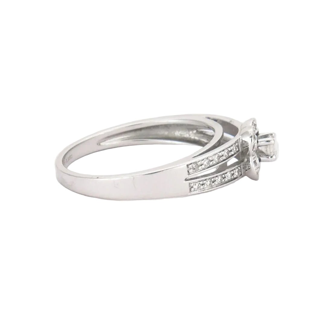 Bague Solitaire MAUBOUSSIN "Chance of Love n°1" en or blanc et diamants - Castafiore