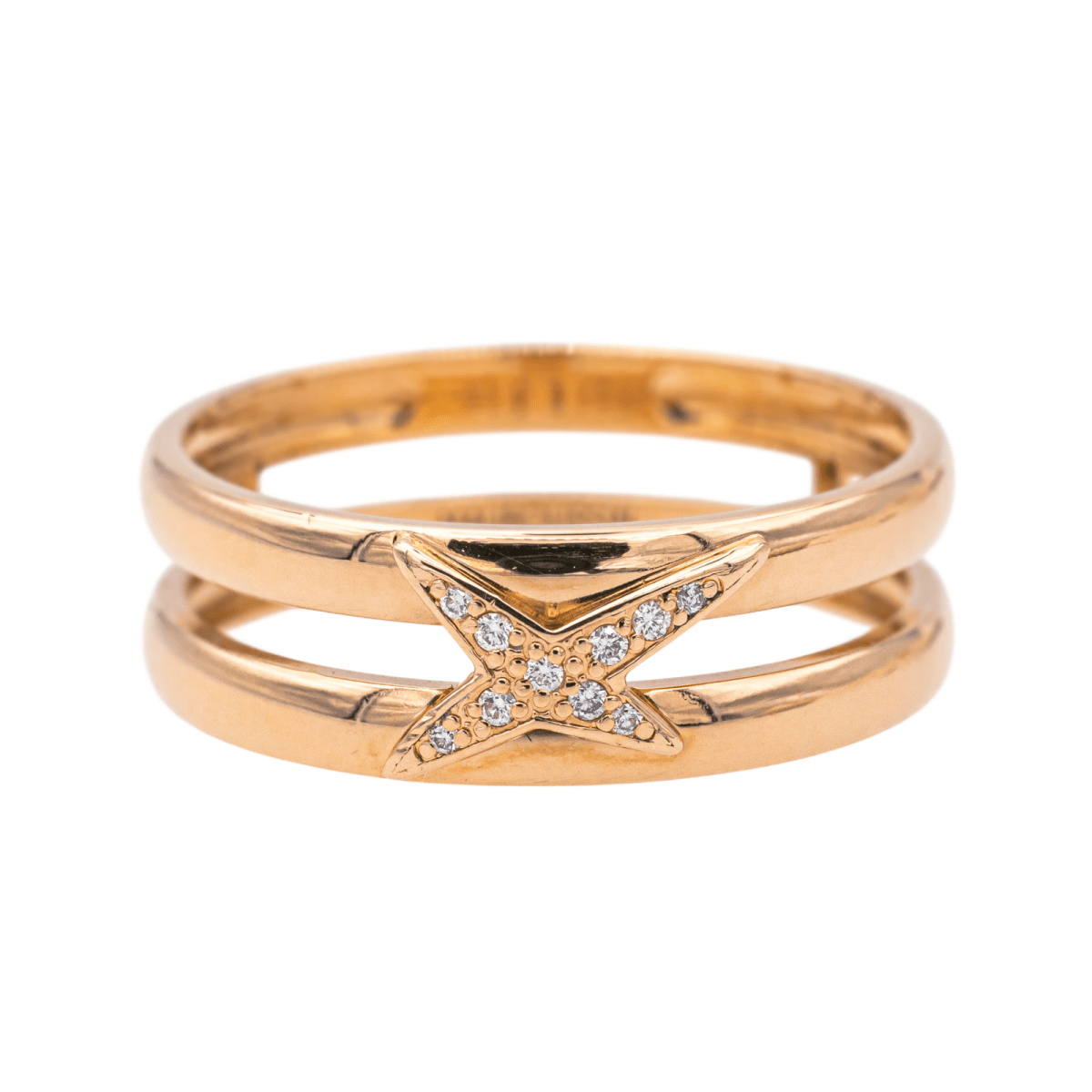 Bague Solitaire MAUBOUSSIN "Étoilement Divine" en or rose et diamants - Castafiore
