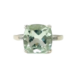 Bague Solitaire MAUBOUSSIN "Petit visage d'amour" en or blanc, améthyste et diamants - Castafiore